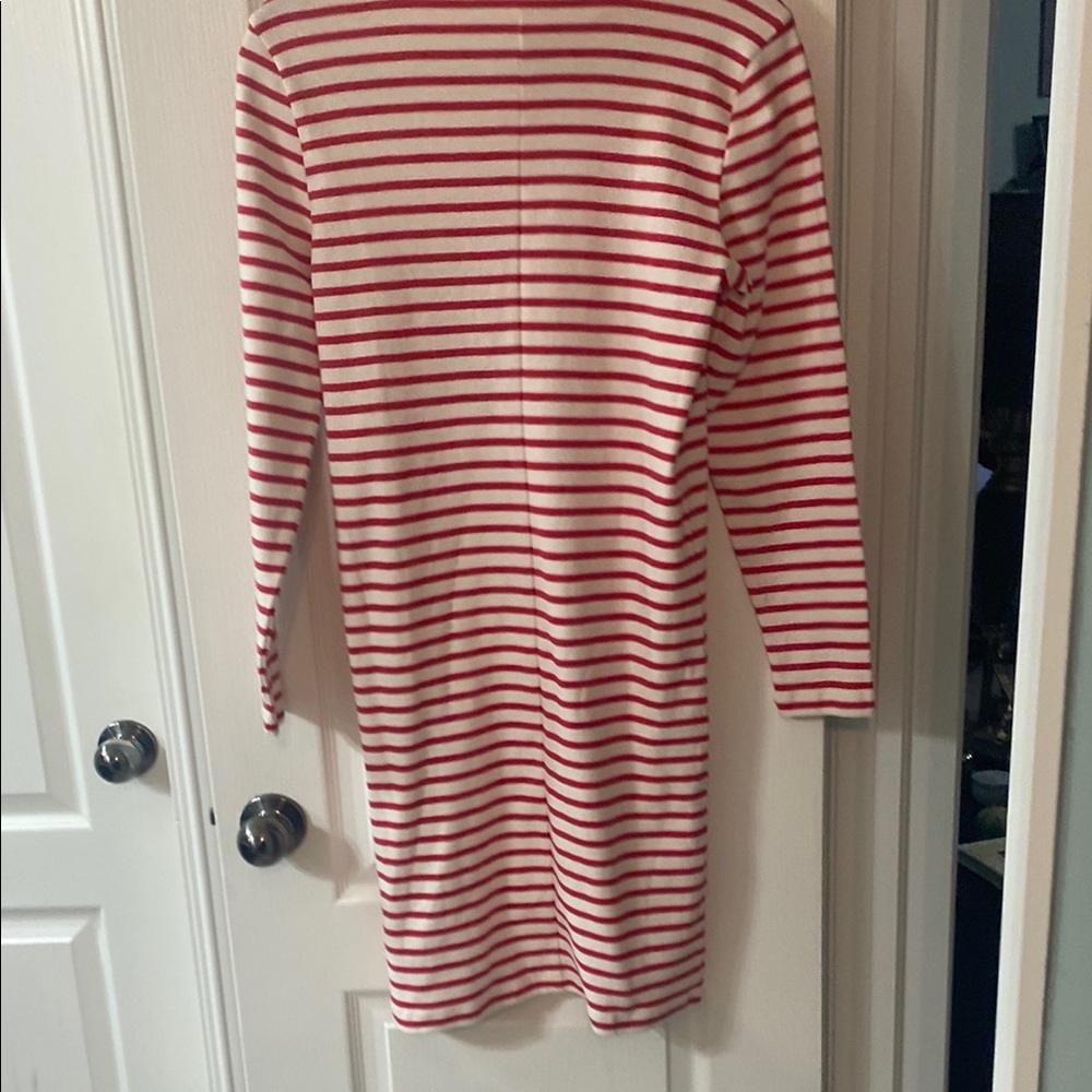 J.Crew Red and White Striped Turtleneck Dress - Picture 5 of 5